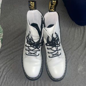 White platform doc martens